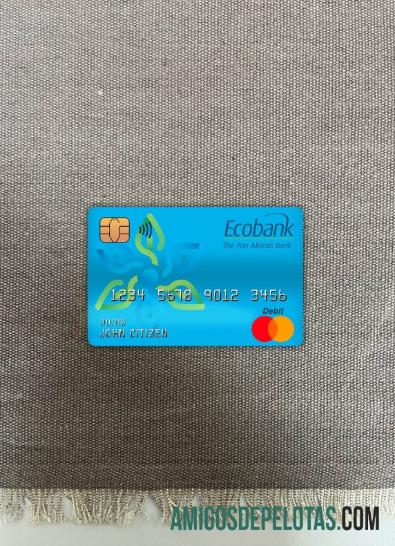 Camarões Ecobank Bank Master Cartão de Débito Photolook Frente exemplo